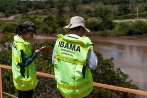 Agentes do Ibama trabalhando